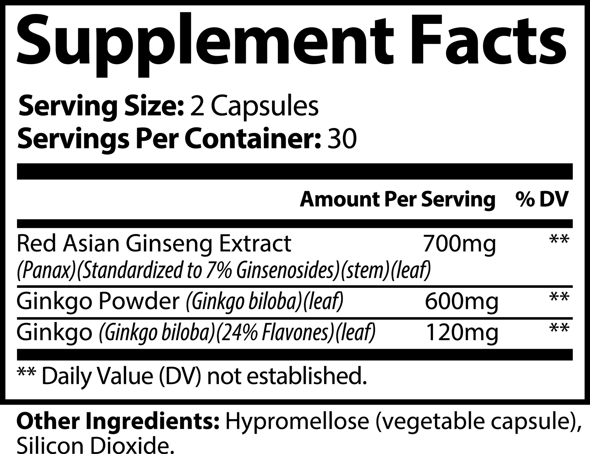 Ginkgo biloba brain health and ginseng adaptogen for mental performance