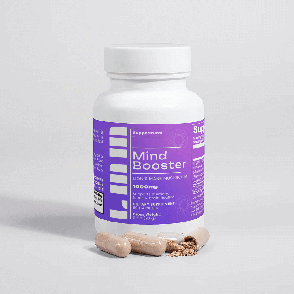LMM supplement bottle on clean surface — supports memory and cognition