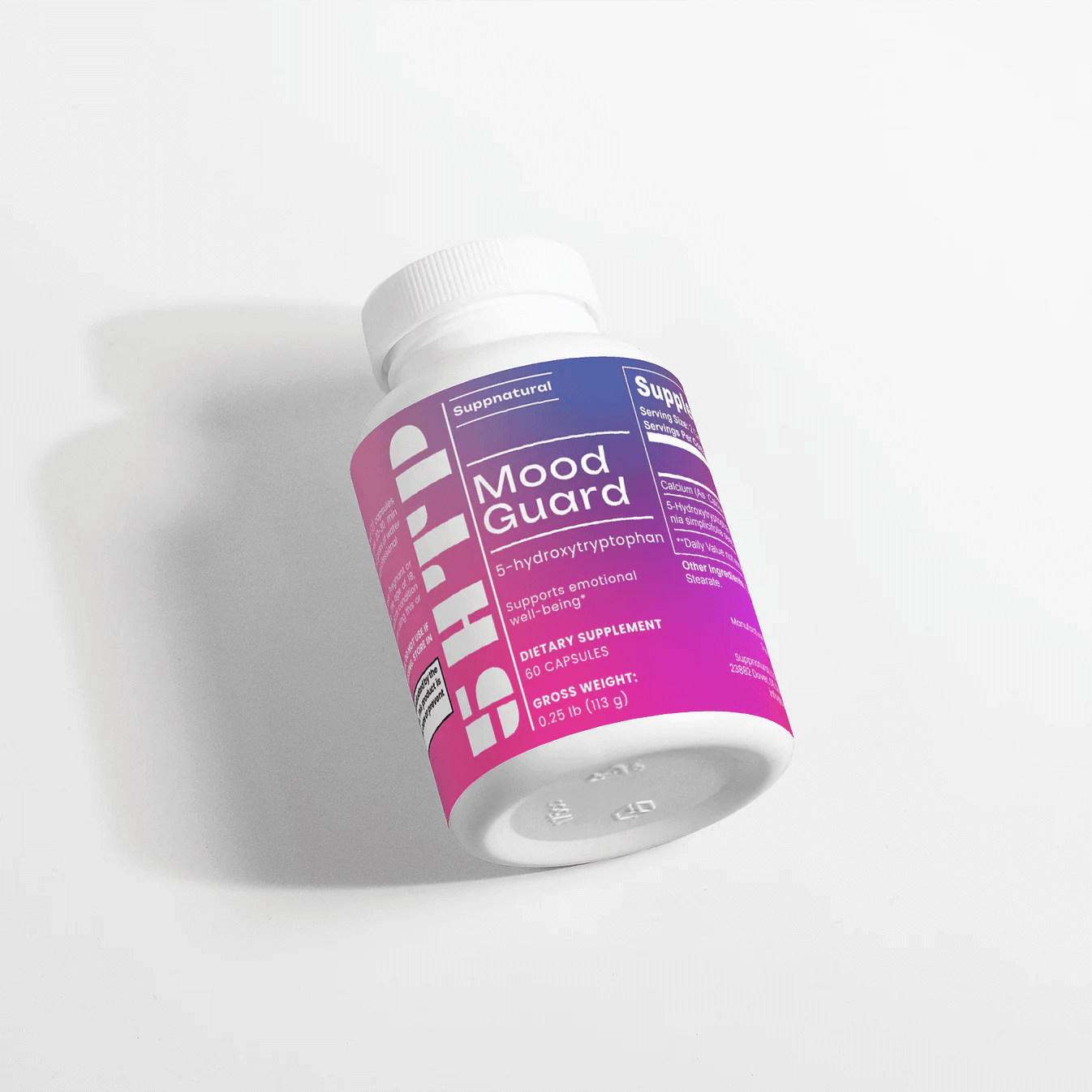 Mood Guard 5-HTP supplement bottle angled product shot