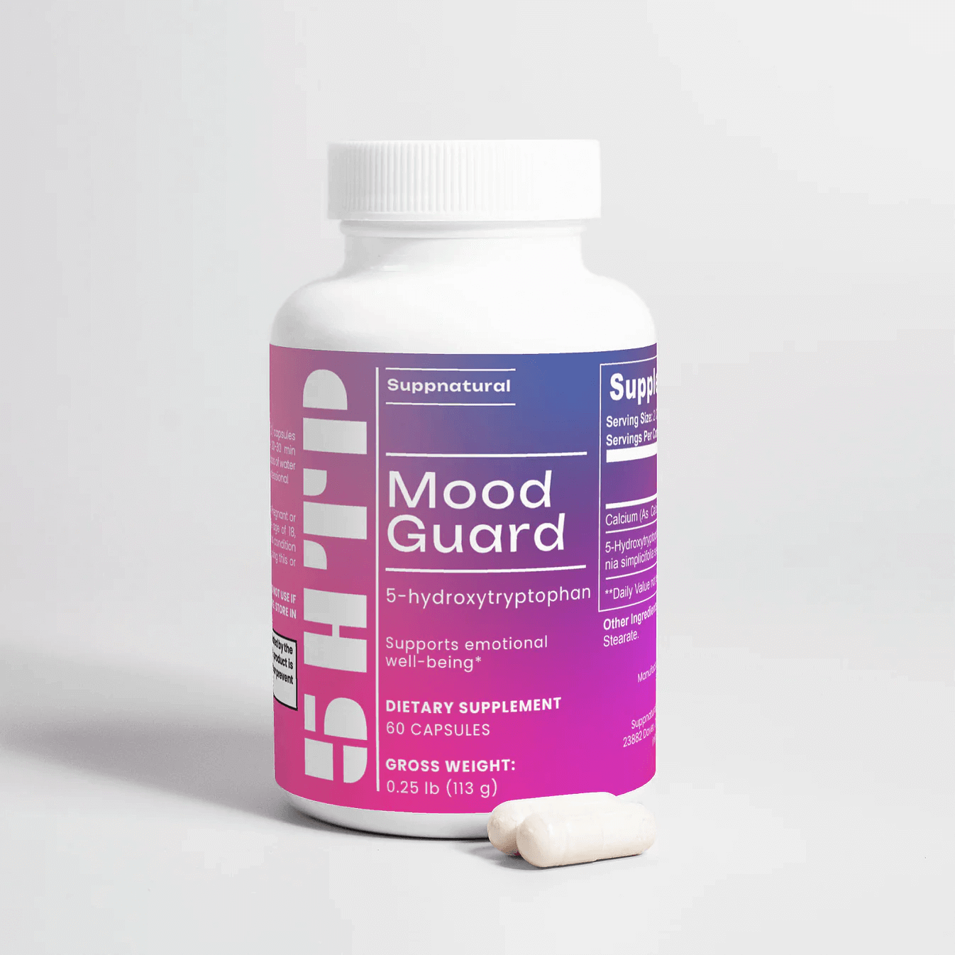 Mood Guard 5-HTP dietary supplement with serotonin support for anxiety and stress