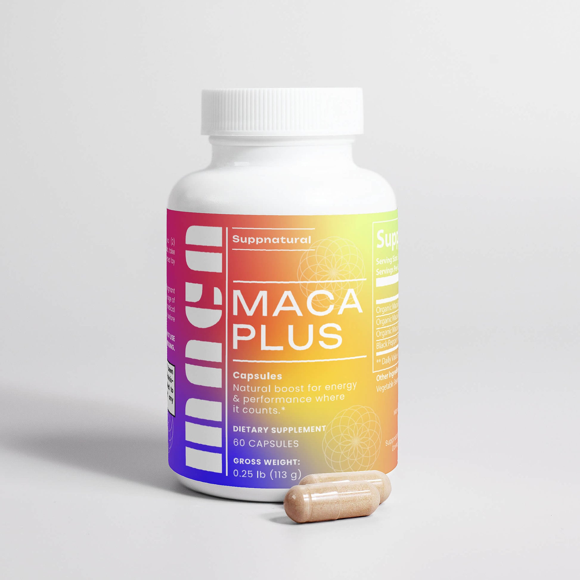 Triple blend maca capsules for hormonal balance and adaptogen support