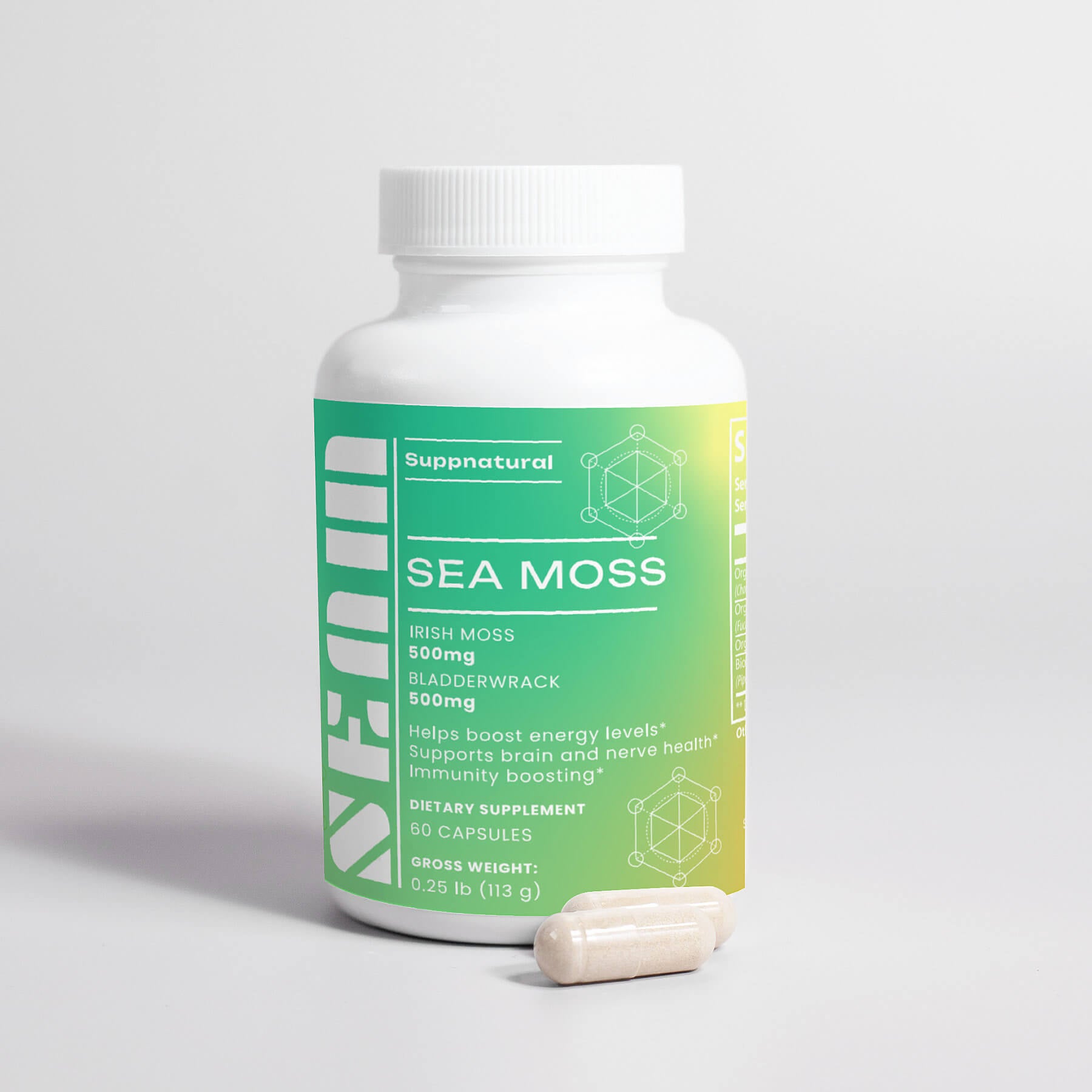 Sea Moss Herbal Capsules – Rich in Iodine and Antioxidants