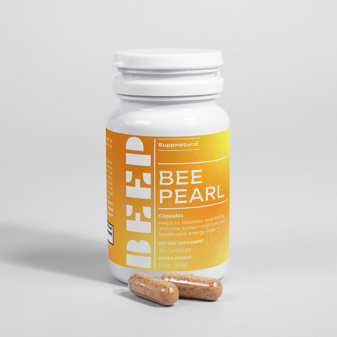 Bee Bread Supplement for Immune and Energy Support – 30 Capsules