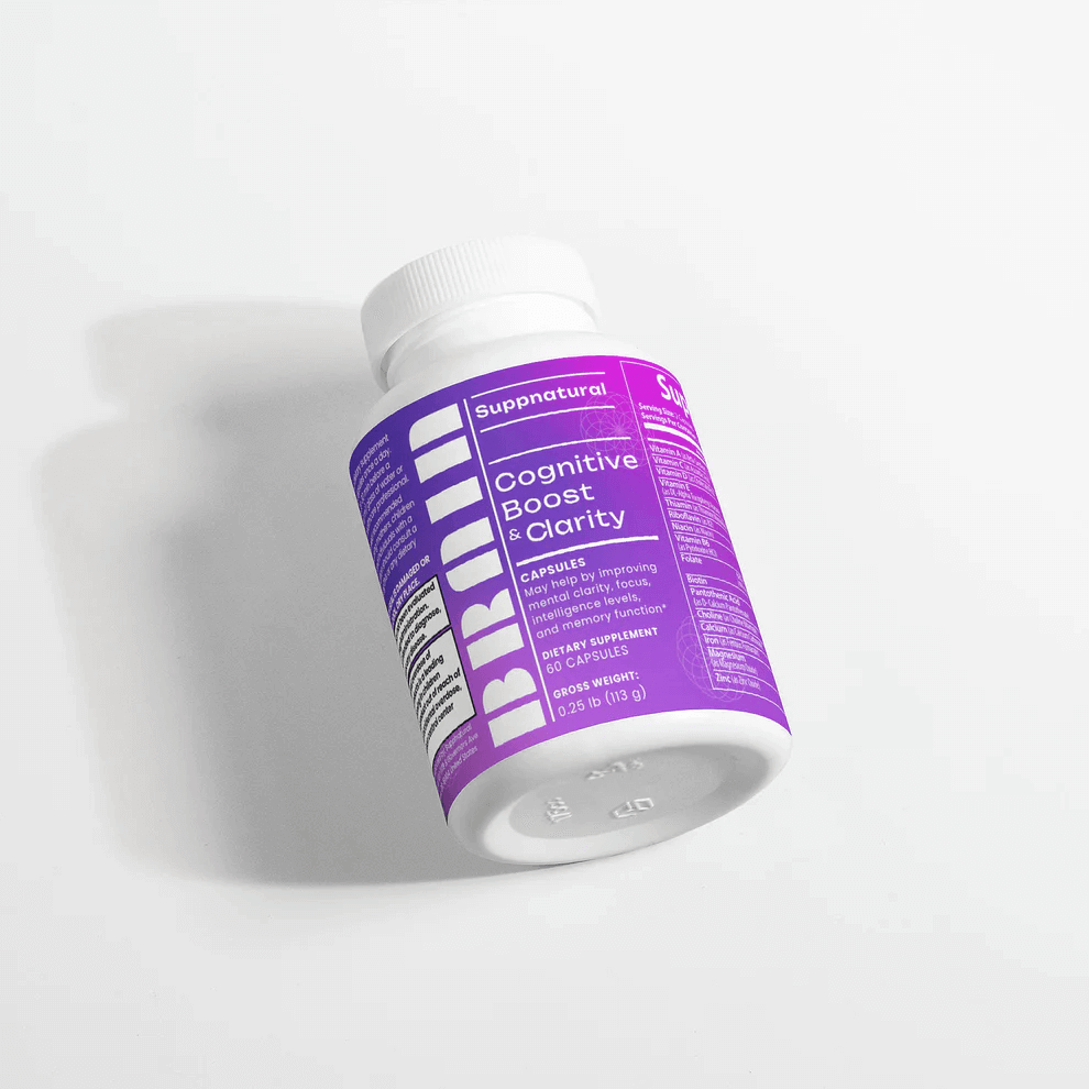 Cerebra Brain bottle lying flat — mental energy and cognitive support