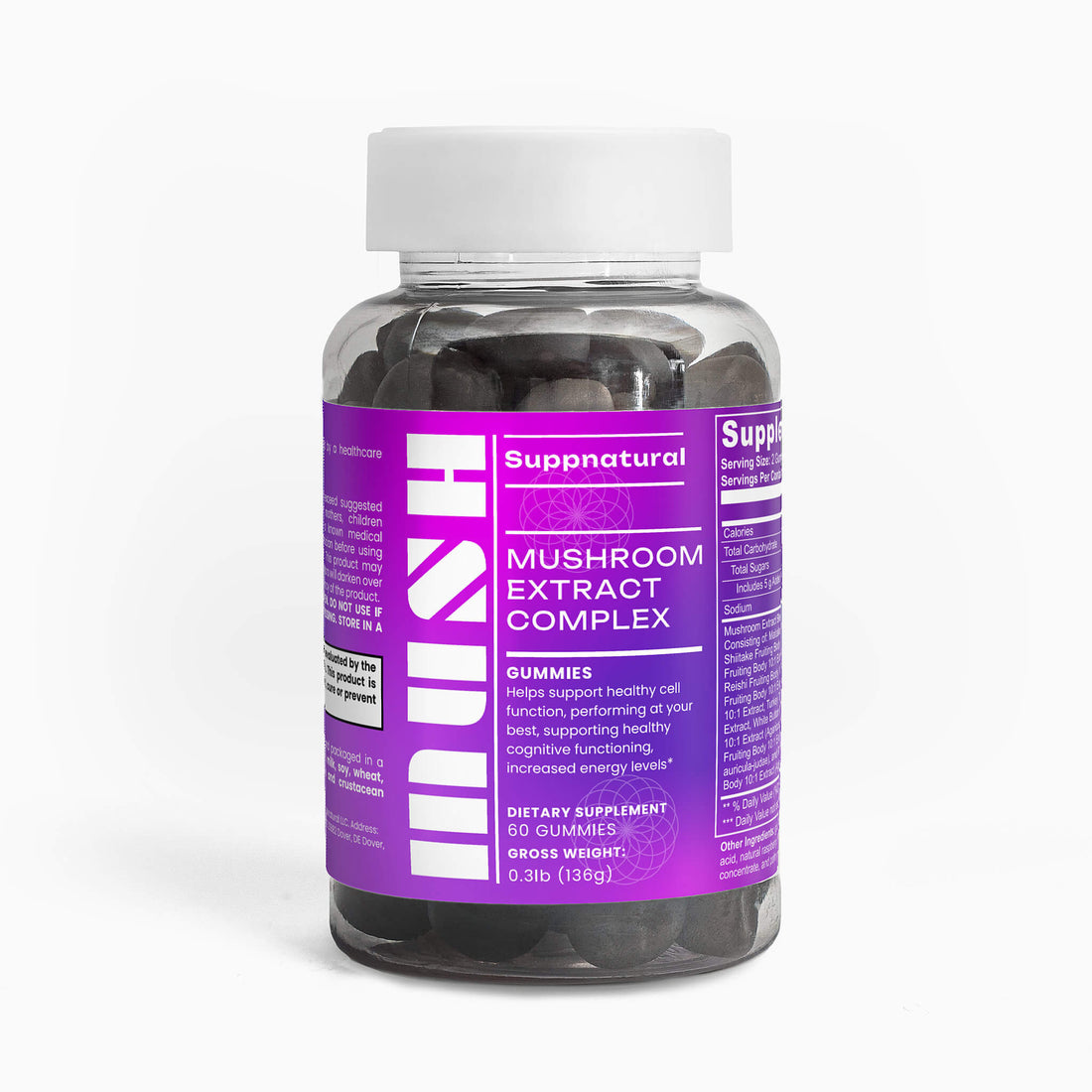 MUSH Mushroom Gummies – 10 Mushroom Blend for Immune & Brain Support