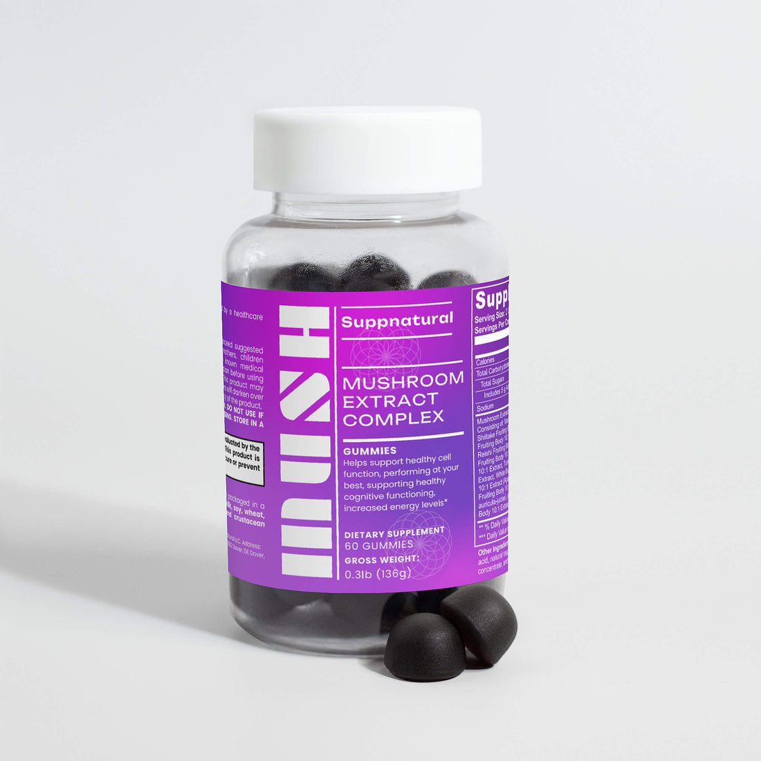 MUSH Mushroom Gummies – 10 Mushroom Blend for Immune & Brain Support